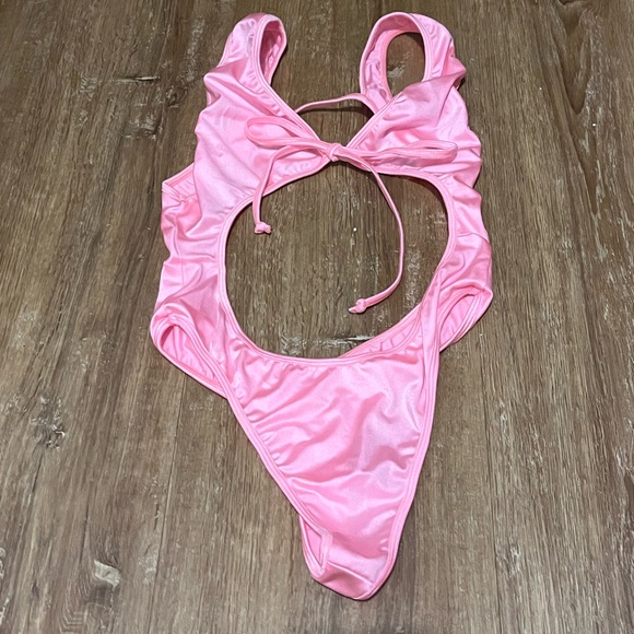 Brand New One Piece Baby Pink Thong Romper - Picture 2 of 5